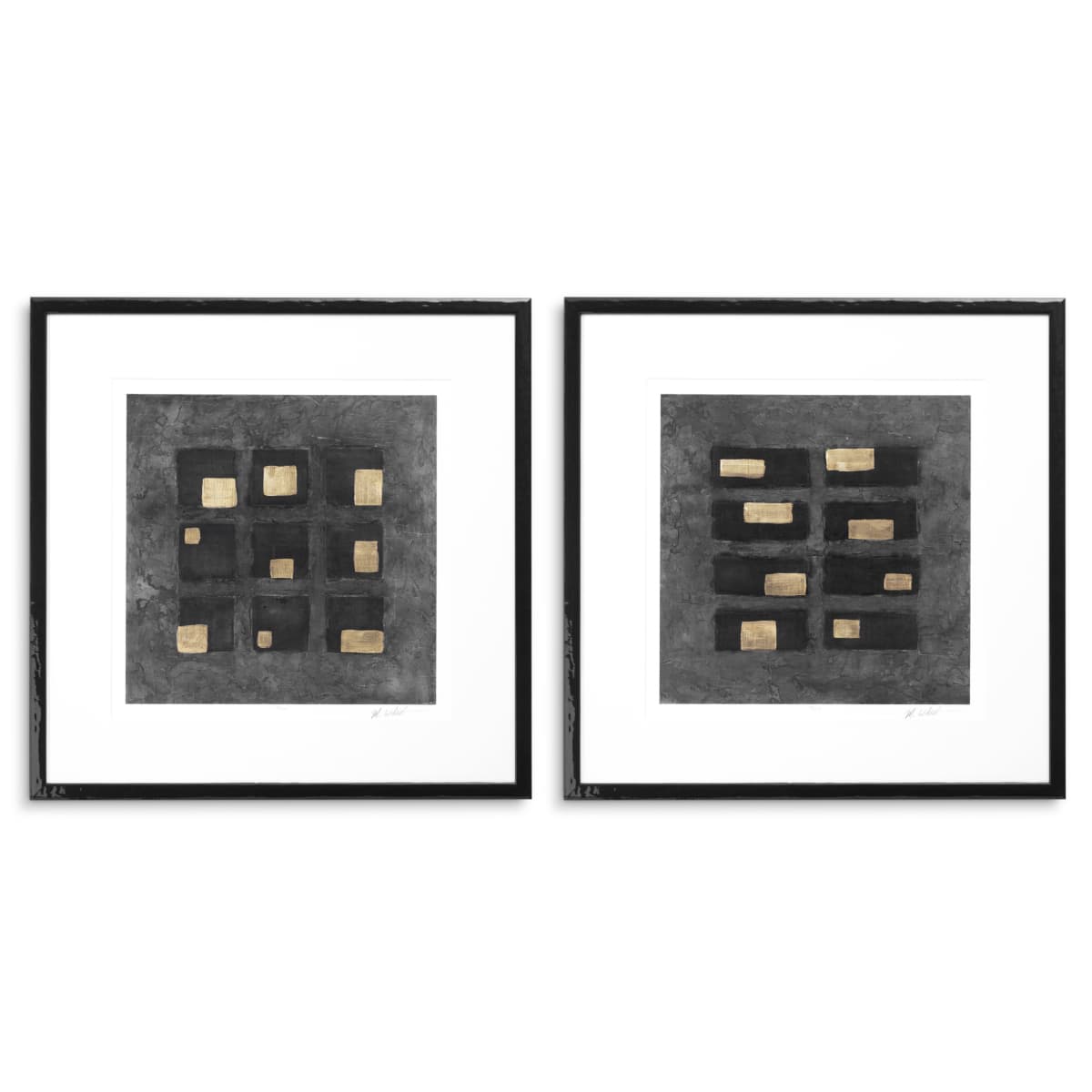 Eichholtz Print Black Squares by Michael Willett set of 2