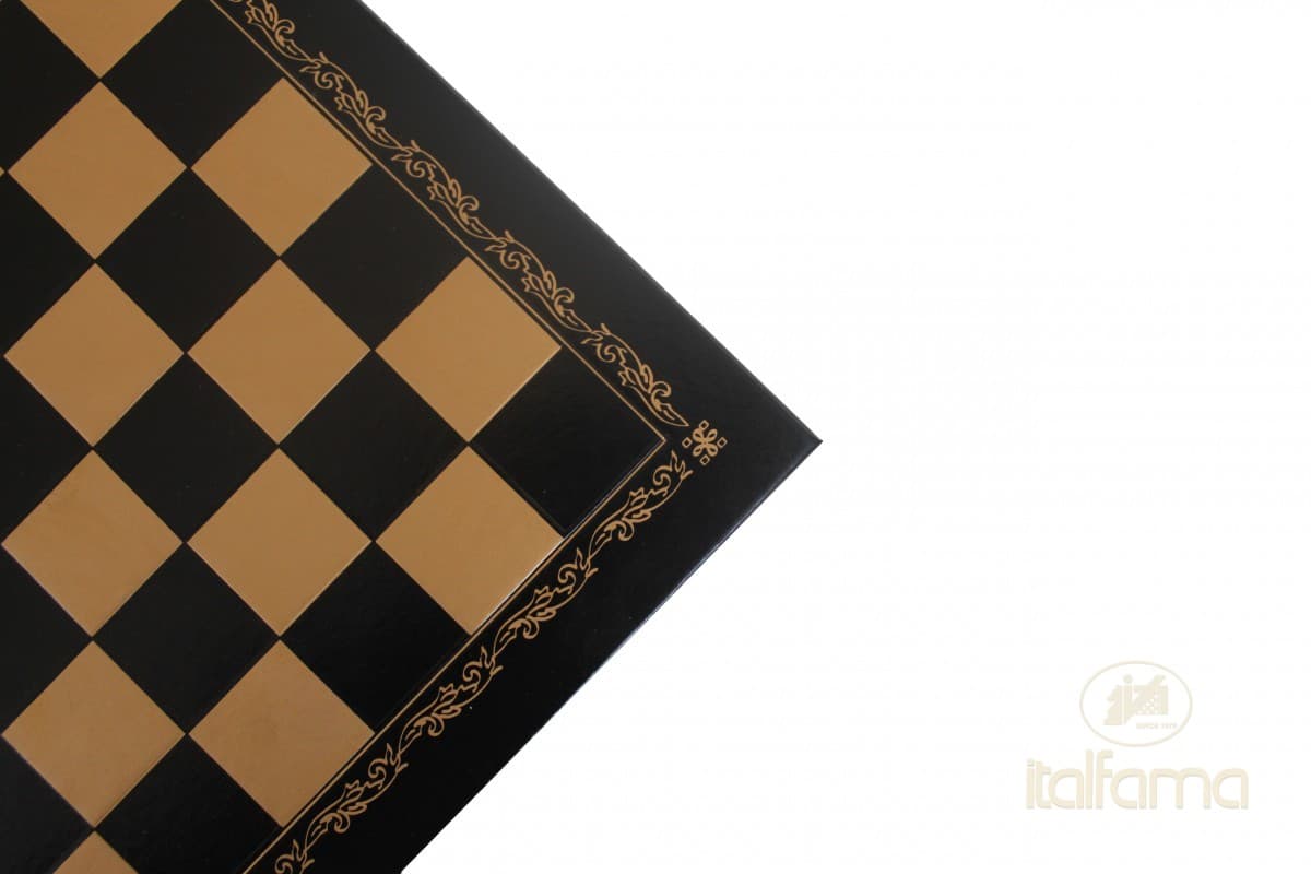 Italfama LEATHERETTE CHESSBOARD BLACK/GOLD COLOR