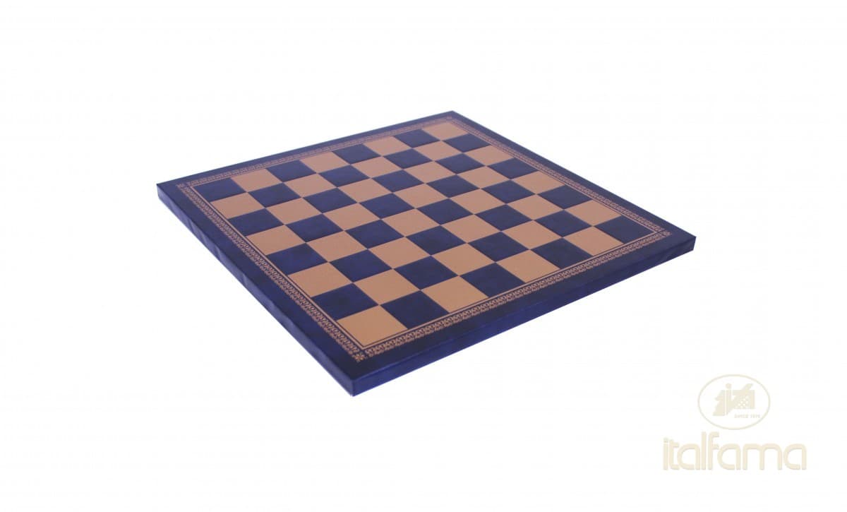 Italfama LEATHERETTE CHESSBOARD GOLD/BLUE COLOR