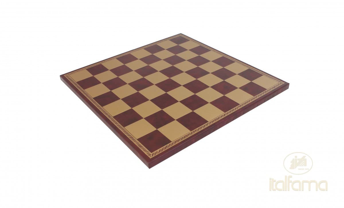 Italfama LEATHERETTE CHESSBOARD GOLD/BURGUNDY COLOR