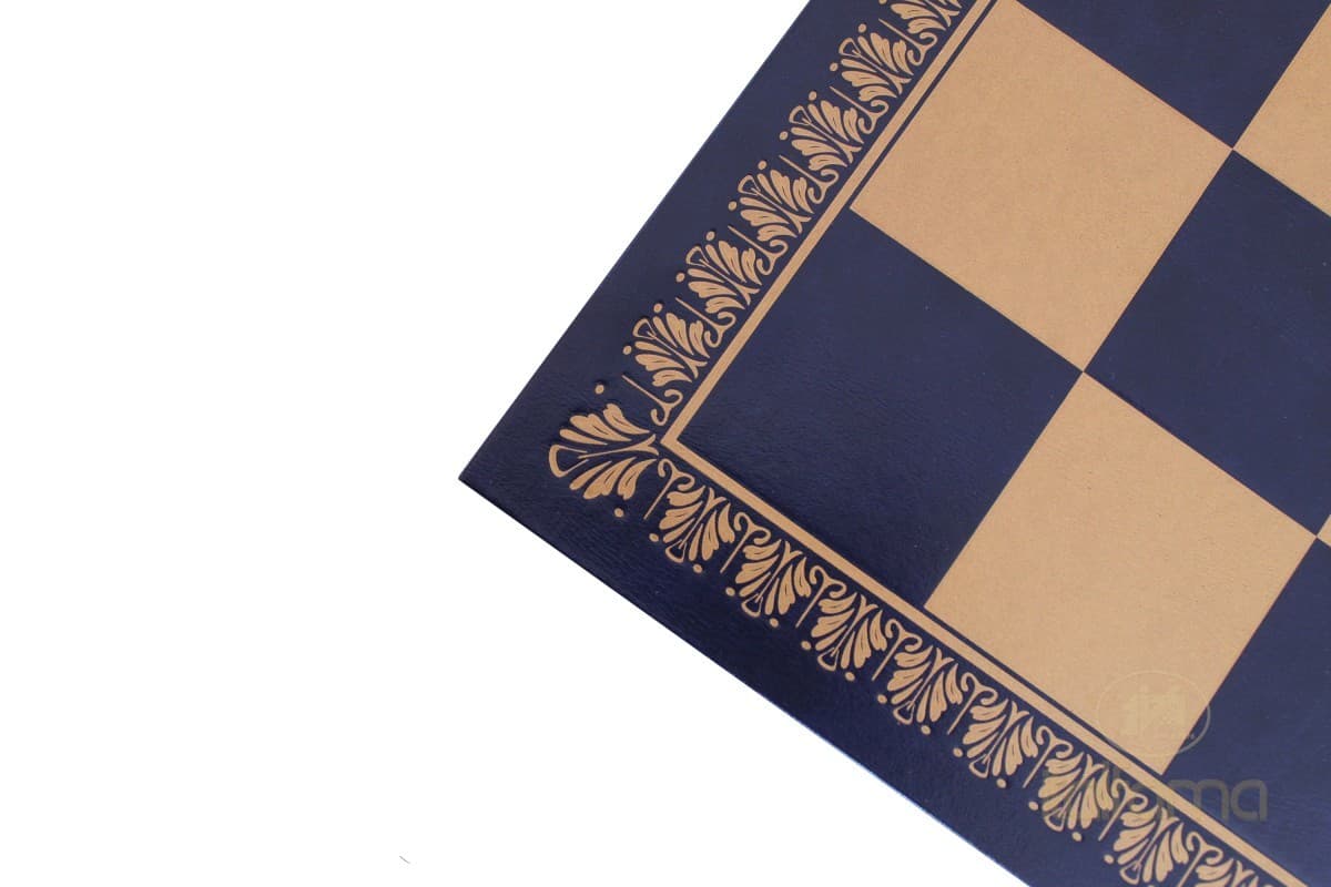 Italfama LEATHERETTE CHESSBOARD GOLD/BLUE COLOR