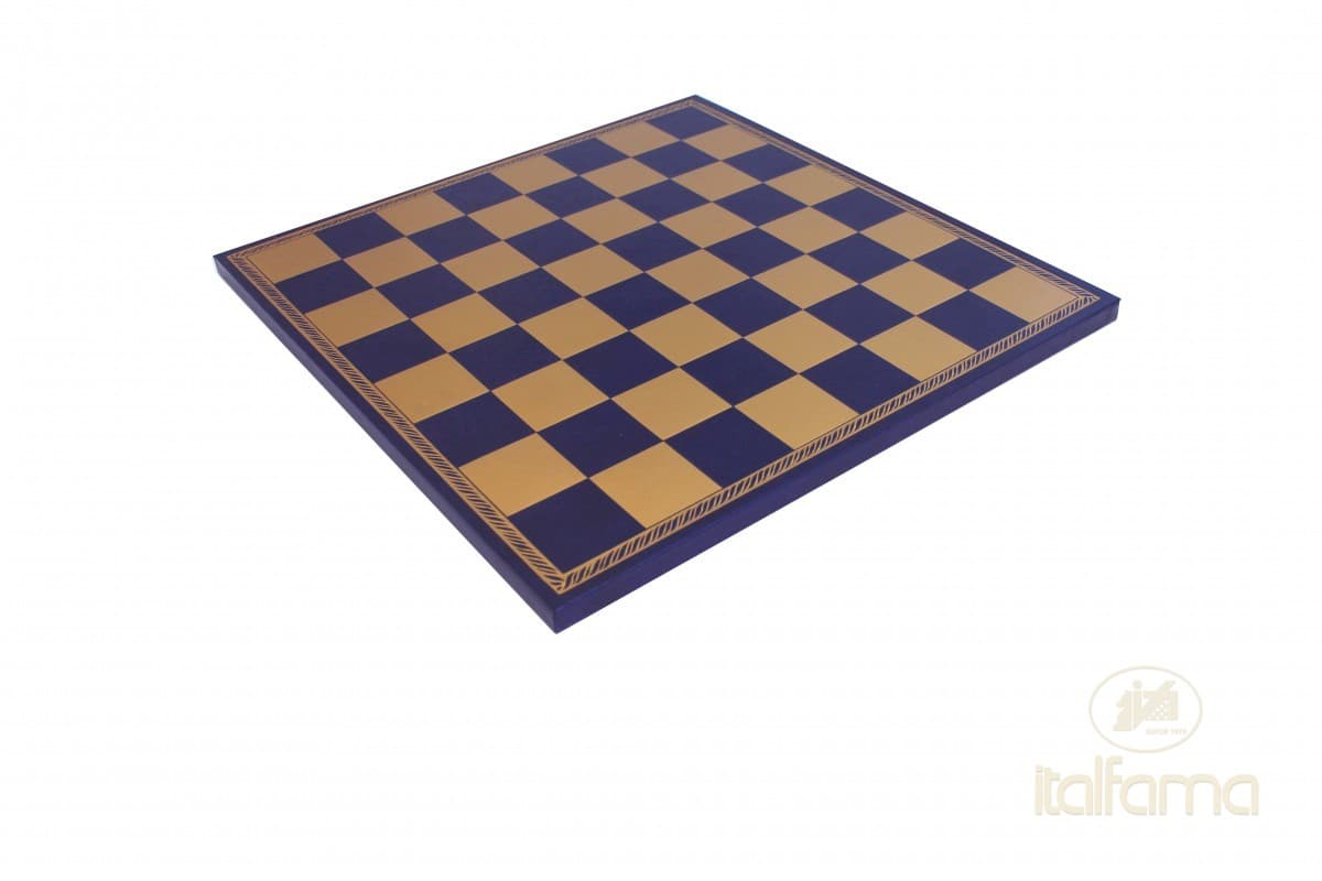 Italfama LEATHERETTE CHESSBOARD GOLD/BLUE COLOR