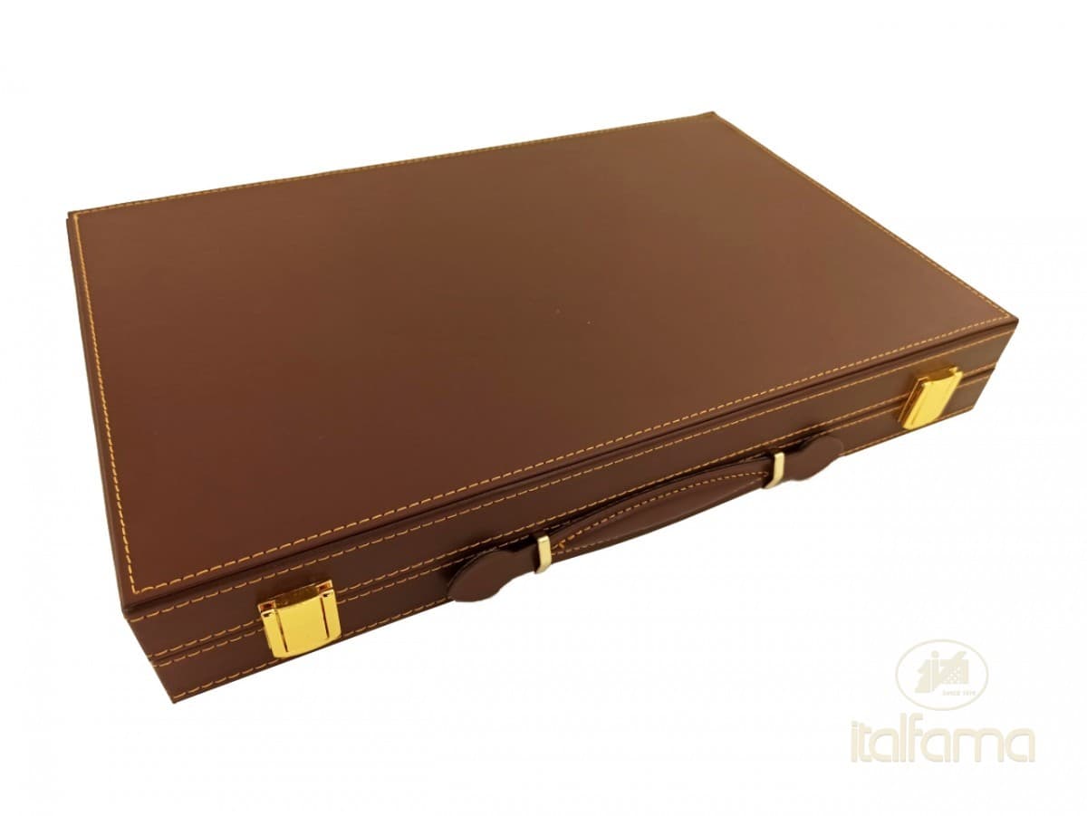 Italfama FOLDING LEATHERETTE BACKGAMMON