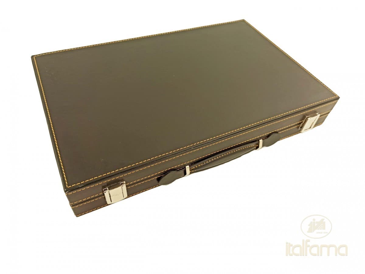 Italfama FOLDING LEATHERETTE BACKGAMMON