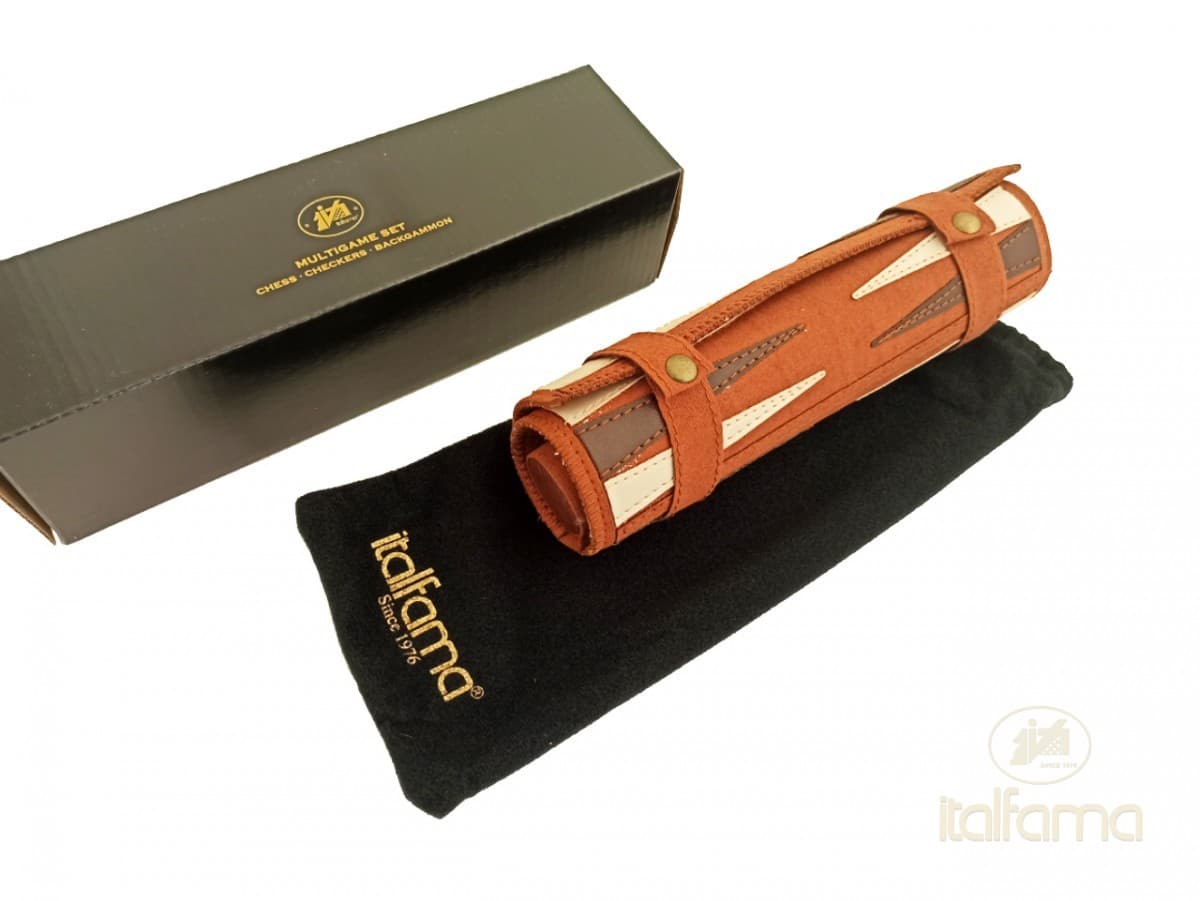 Italfama MULTIGAME ROLL-UP SET (Chess set,Checkers set,Backgammon set)