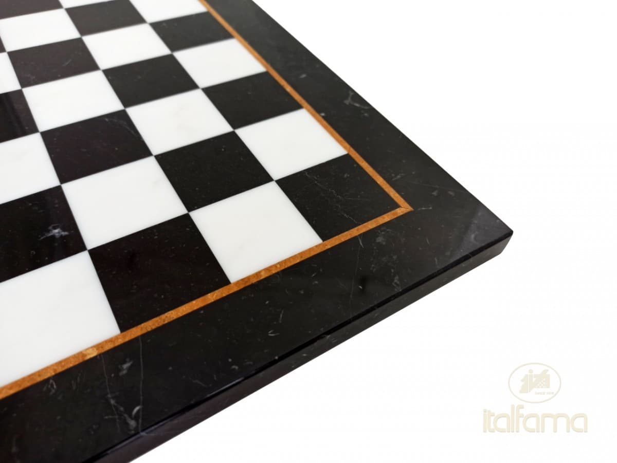 Italfama BROWN/WHITE MARBLE CHESSBOARD