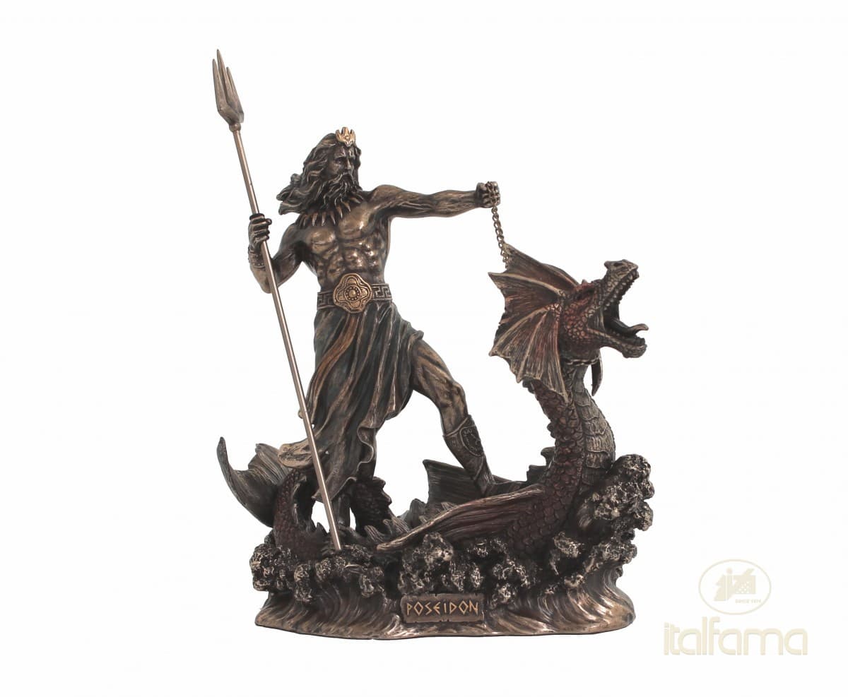 Italfama POSEIDON ON DRAGON - NEPTUNE, GOD OF THE SEA (small size)