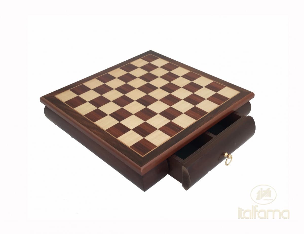 Italfama ROSEWOOD CHESSBOARD WITH DRAWER