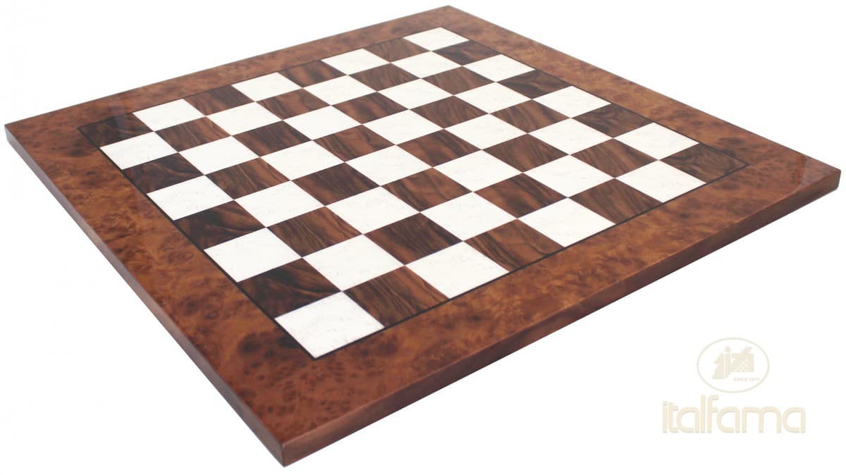Italfama BRIAR ELM WOOD CHESSBOARD GLOSSY FINISH