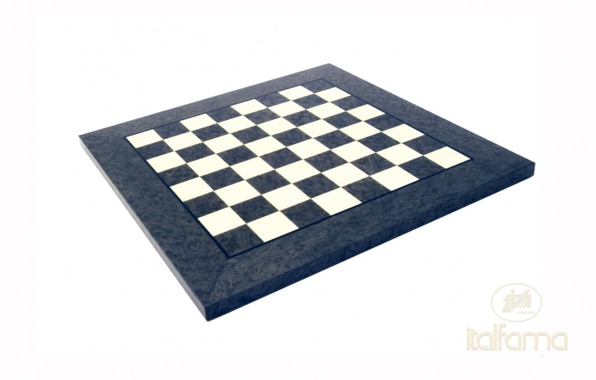 Italfama GREY ERABLE BRIAR WOOD CHESSBOARD GLOSSY FINISH
