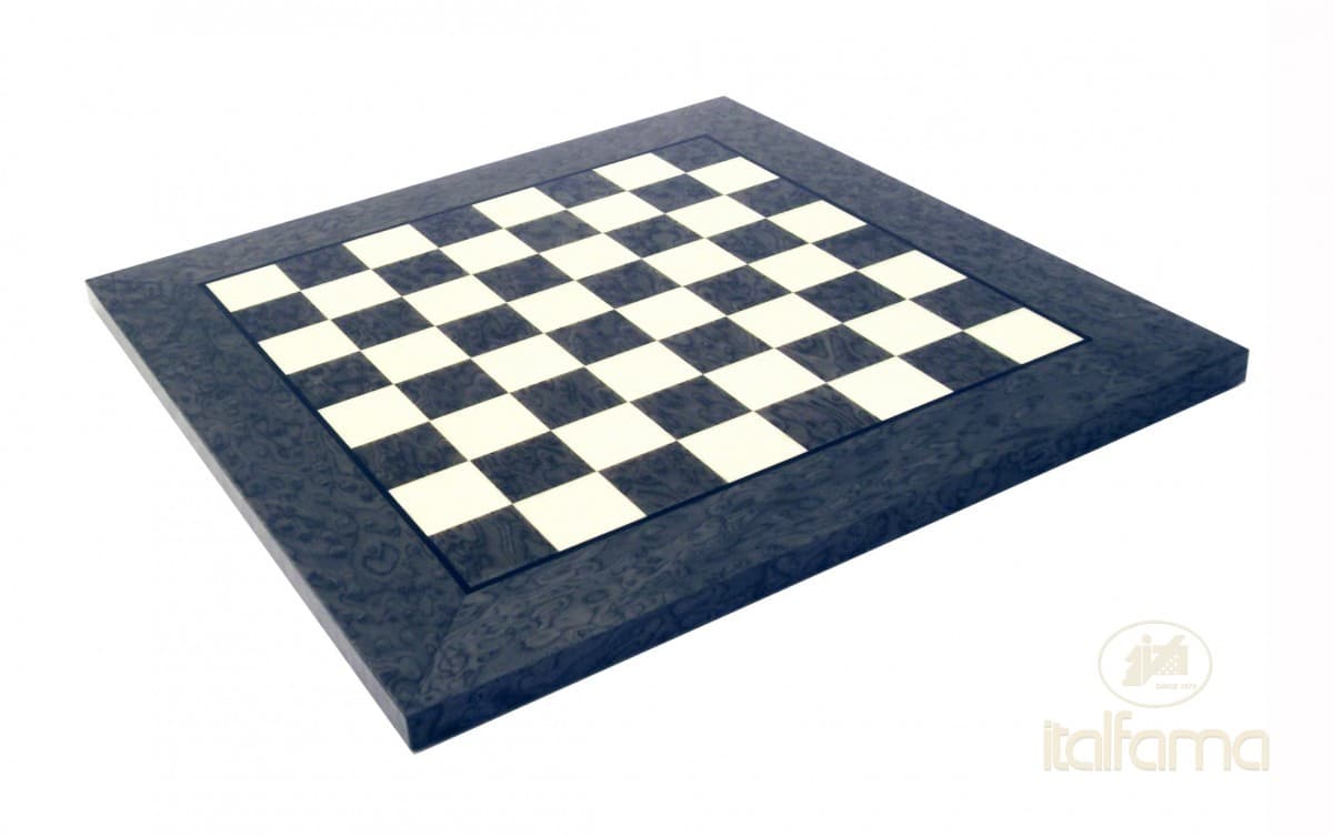 Italfama GREY ERABLE BRIAR WOOD CHESSBOARD GLOSSY FINISH