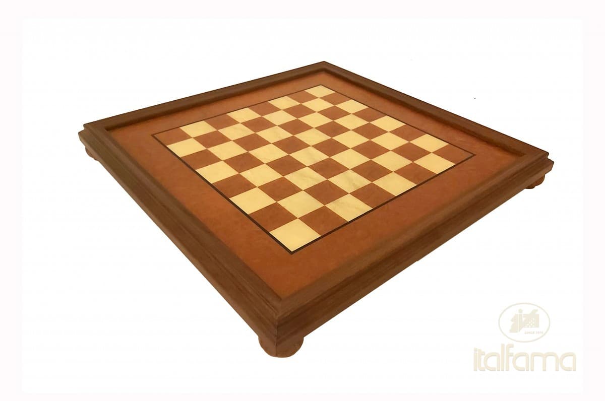 Italfama MADRONA BRIAR WOOD CHESS BOARD WITH FRAME