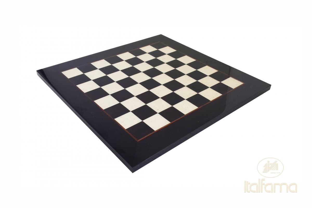 Italfama BLACK ERABLE BRIAR WOOD CHESSBOARD GLOSSY FINISH