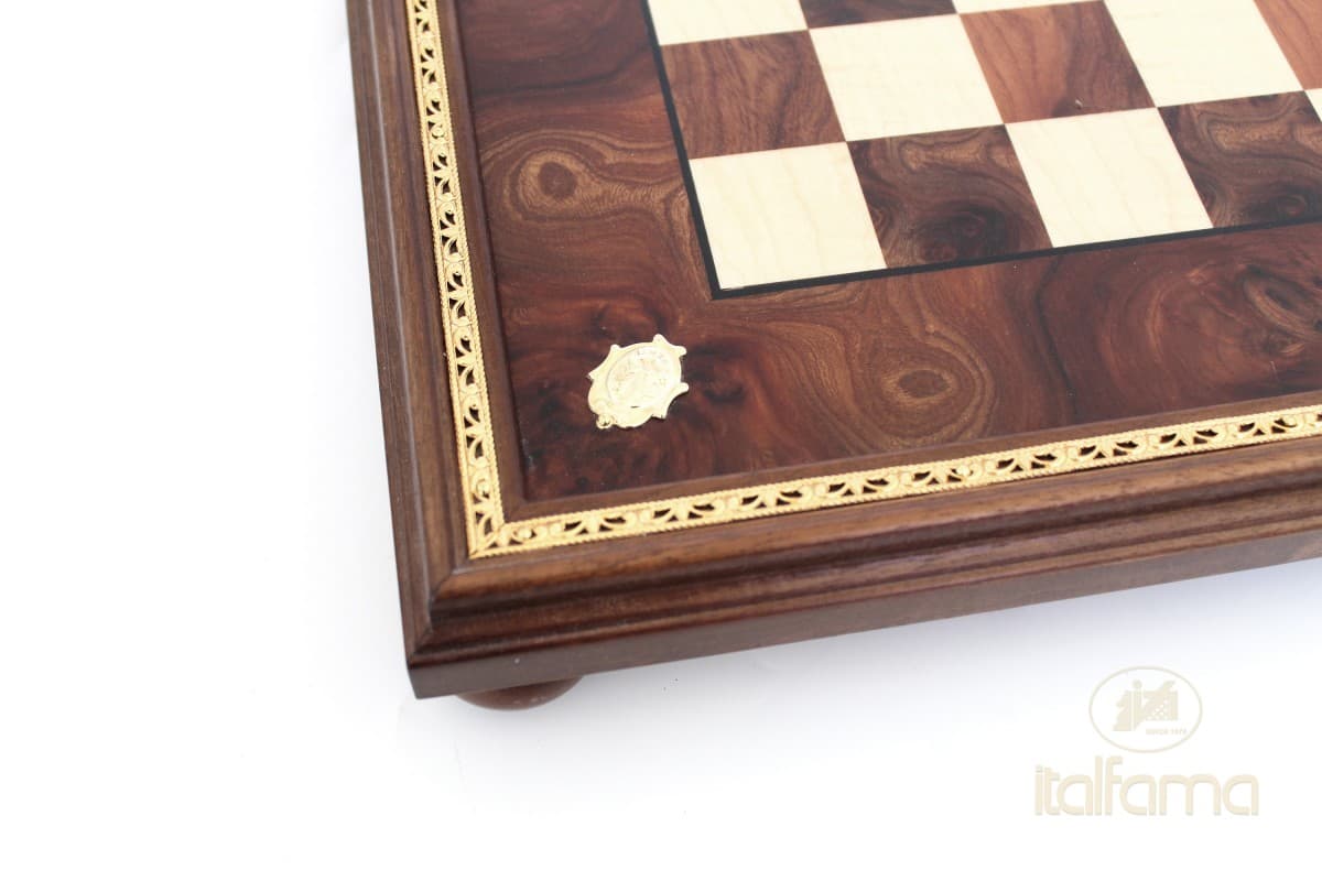 Italfama ELM BRIAR WOOD CHESSBOARD WITH FRAME SPECIAL EDITION