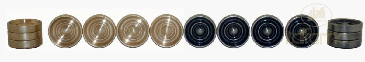 Italfama SOLID BRASS CHECKERS SET