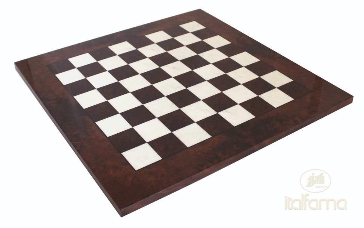 Italfama BRIAR WALNUT WOOD CHESSBOARD GLOSSY FINISH