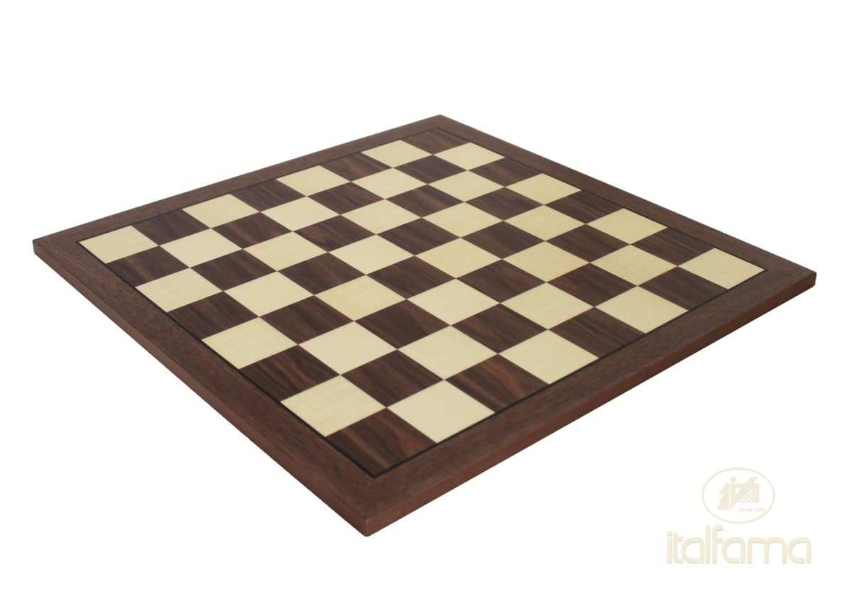 Italfama WALNUT AND MAPLE WOODEN CHESSBOARD