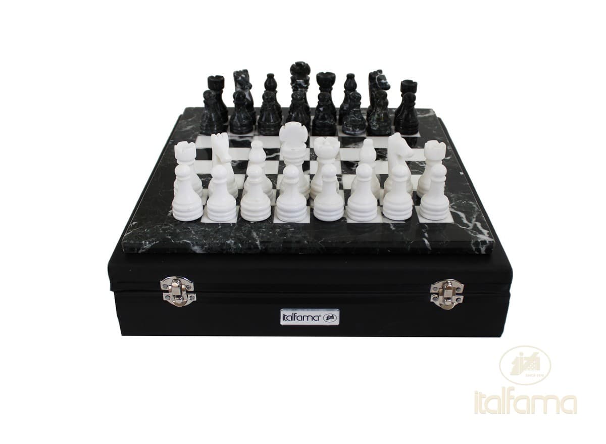 Italfama BLACK AND WHITE MARBLE CHESS SET