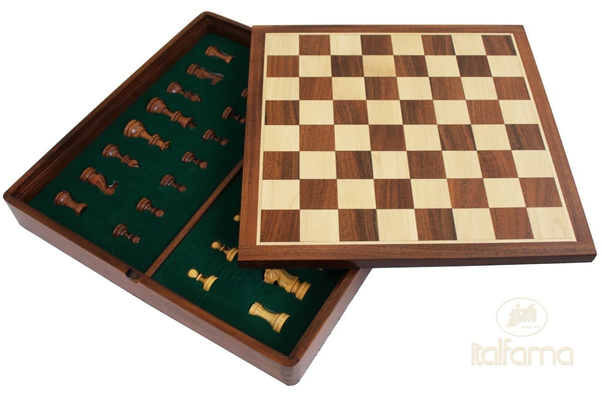 Italfama MAGNETIC WOODEN CHESS SET WITH CHESS COMPARTMENT
