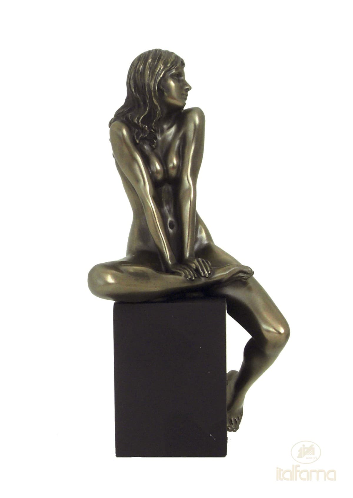 Italfama NUDE OF WOMAN RELAXED ON CUBE