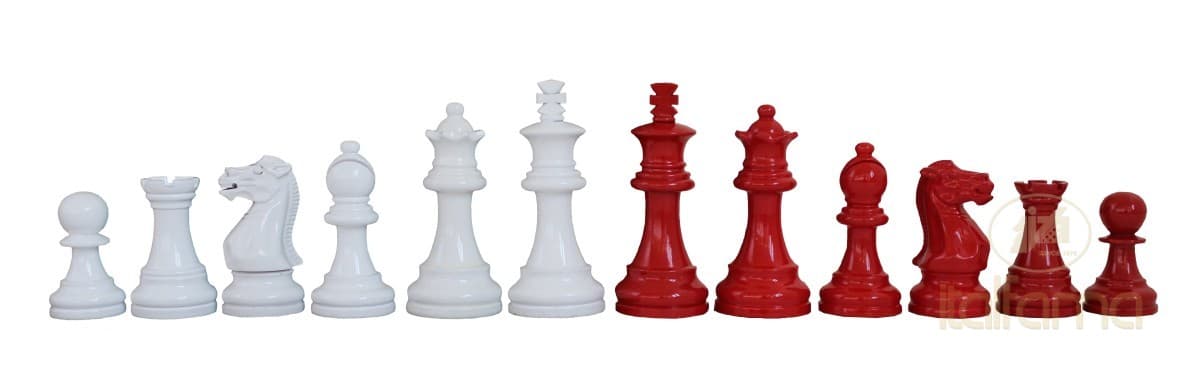 Italfama STAUNTON SET (white/red version)