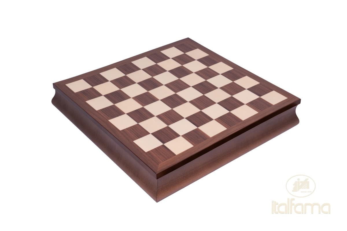 Italfama WALNUT AND MAPLE WOODEN CHESSBOARD BOX