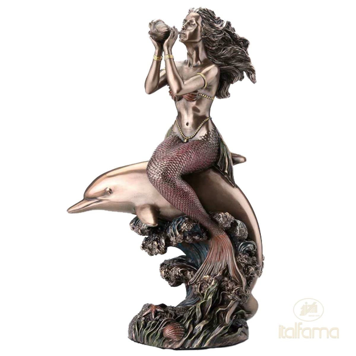 Italfama MERMAID ON DOLPHIN