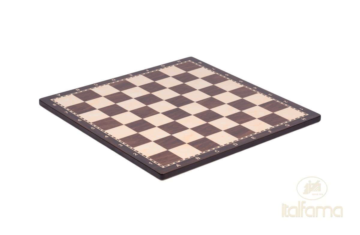 Italfama WALNUT STYLE WOODEN CHESSBOARD WITH LETTERS AND NUMBERS
