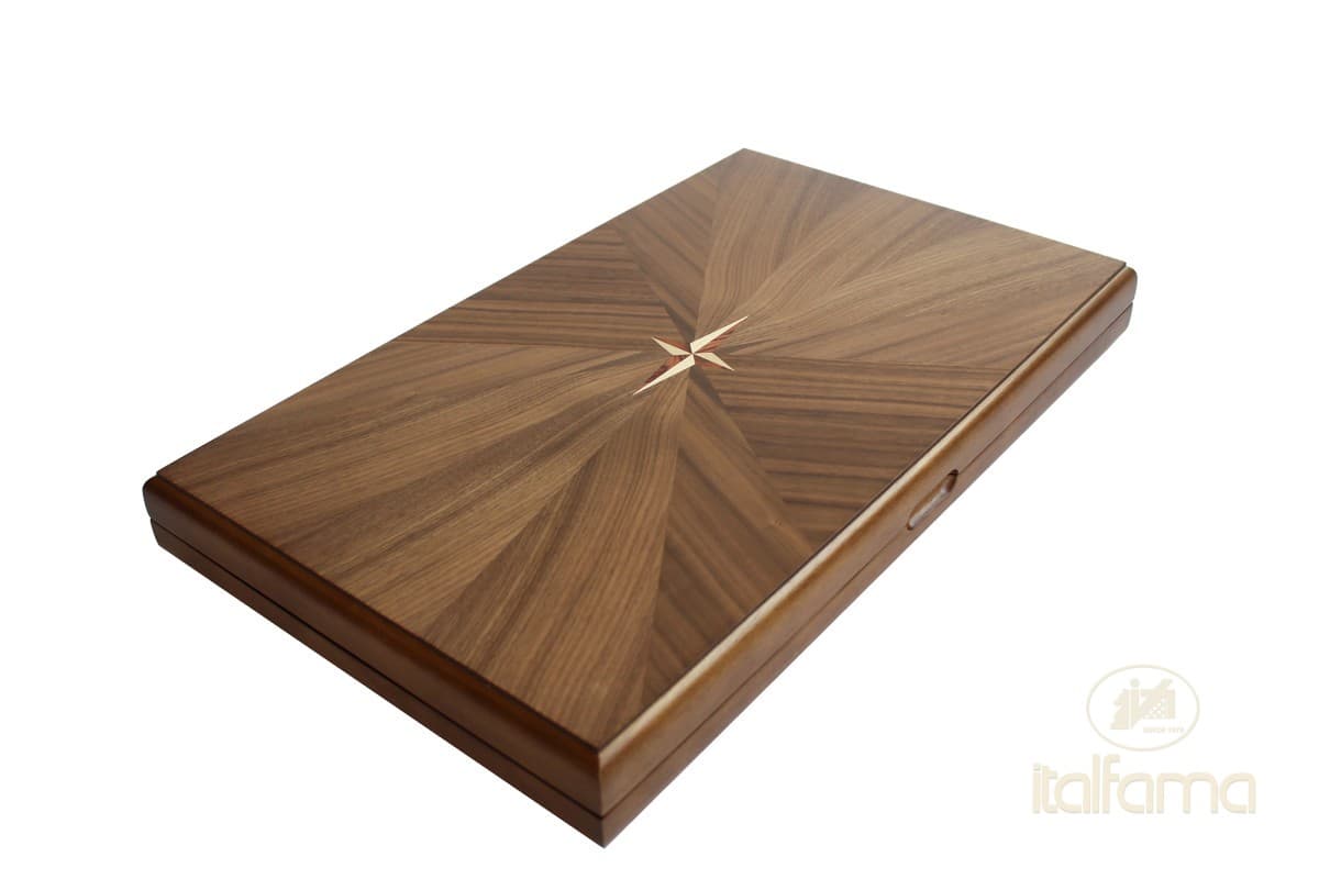 Italfama FOLDING WOODEN BACKGAMMON SET