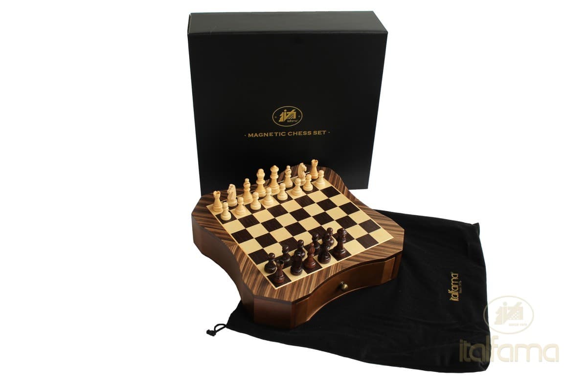 Italfama WOODEN MAGNETIC CHESS SET WITH DRAWER