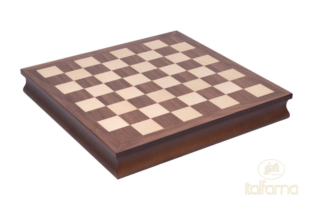 Italfama WALNUT AND MAPLE WOODEN CHESSBOARD BOX