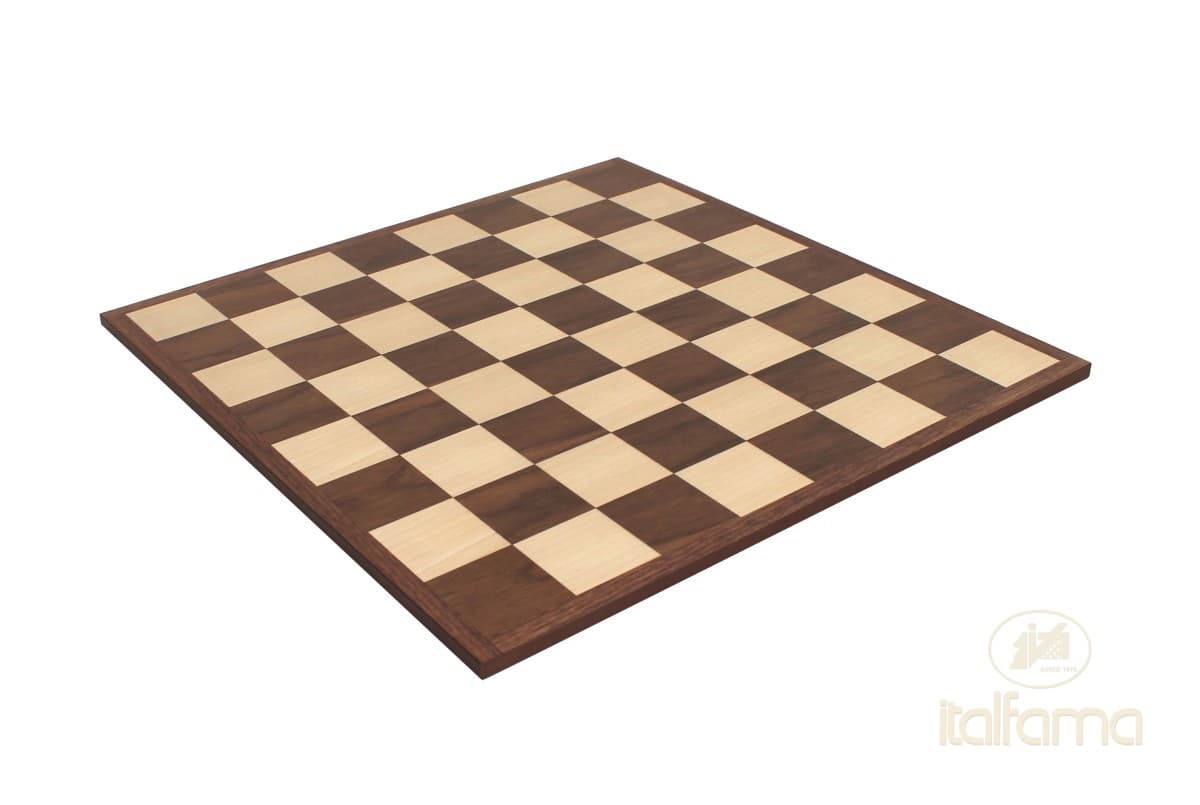 Italfama WALNUT AND MAPLE WOODEN CHESSBOARD