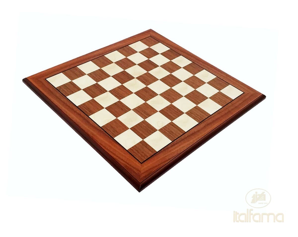 Italfama WALNUT AND MAPLE WOODEN CHESSBOARD