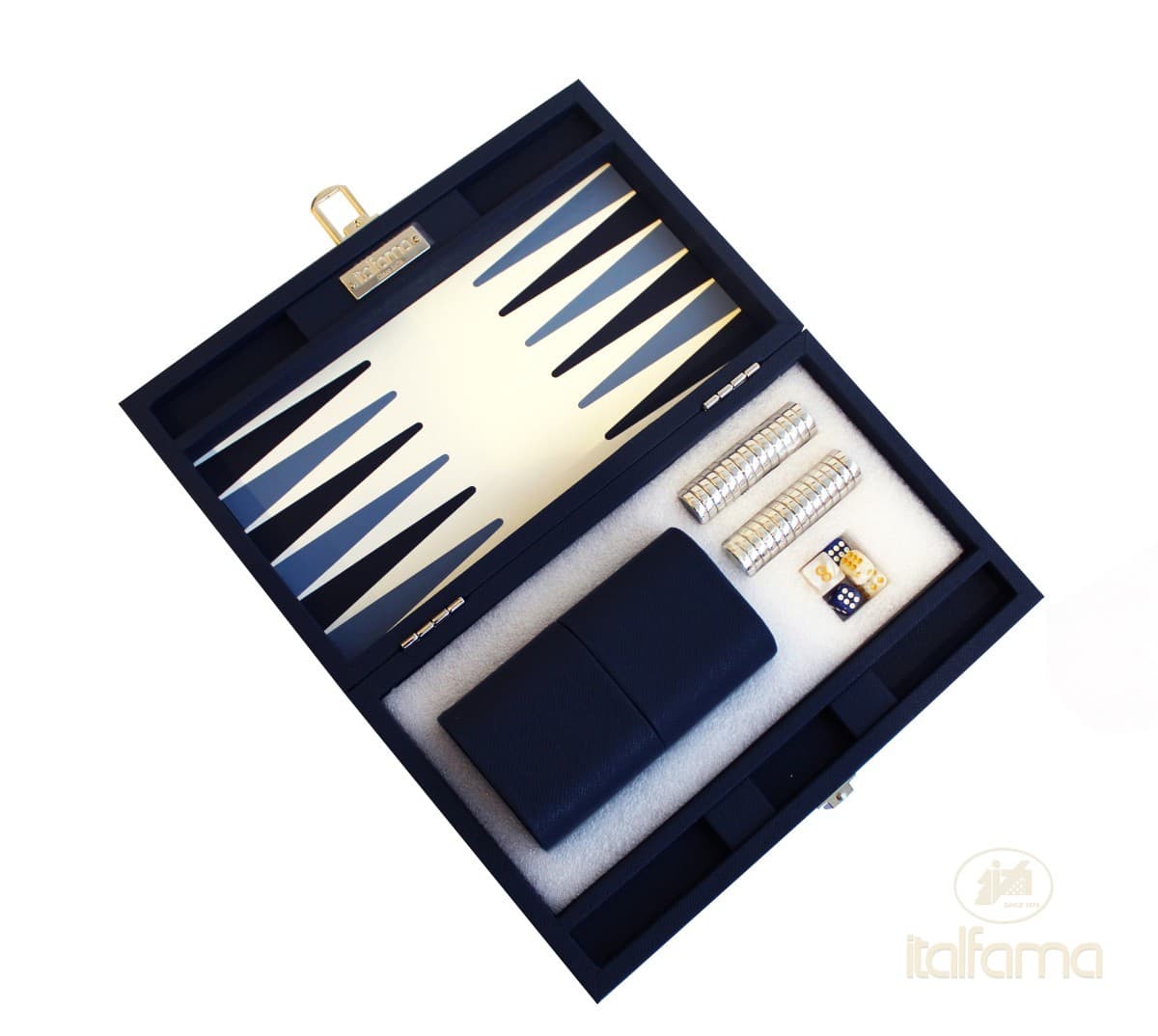 Italfama FOLDING LEATHERETTE BACKGAMMON SET