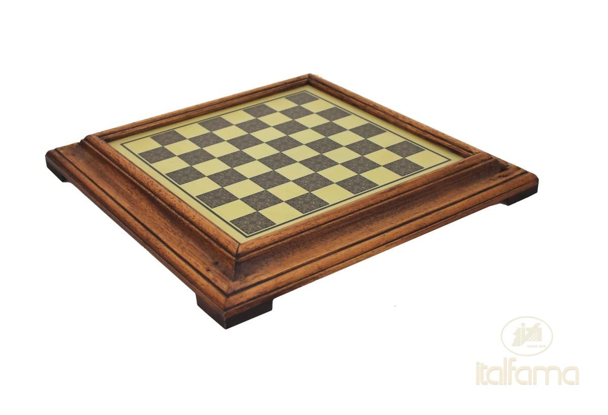 Italfama BRASS STYLE CHESSBOARD WITH WOODEN FRAME