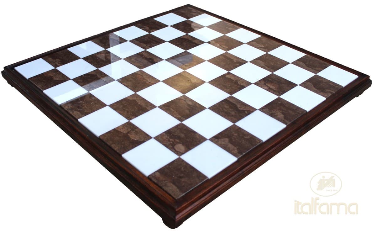 Italfama WOODEN CHESS BOARD WITH MARBLE TOP (XL SIZE)