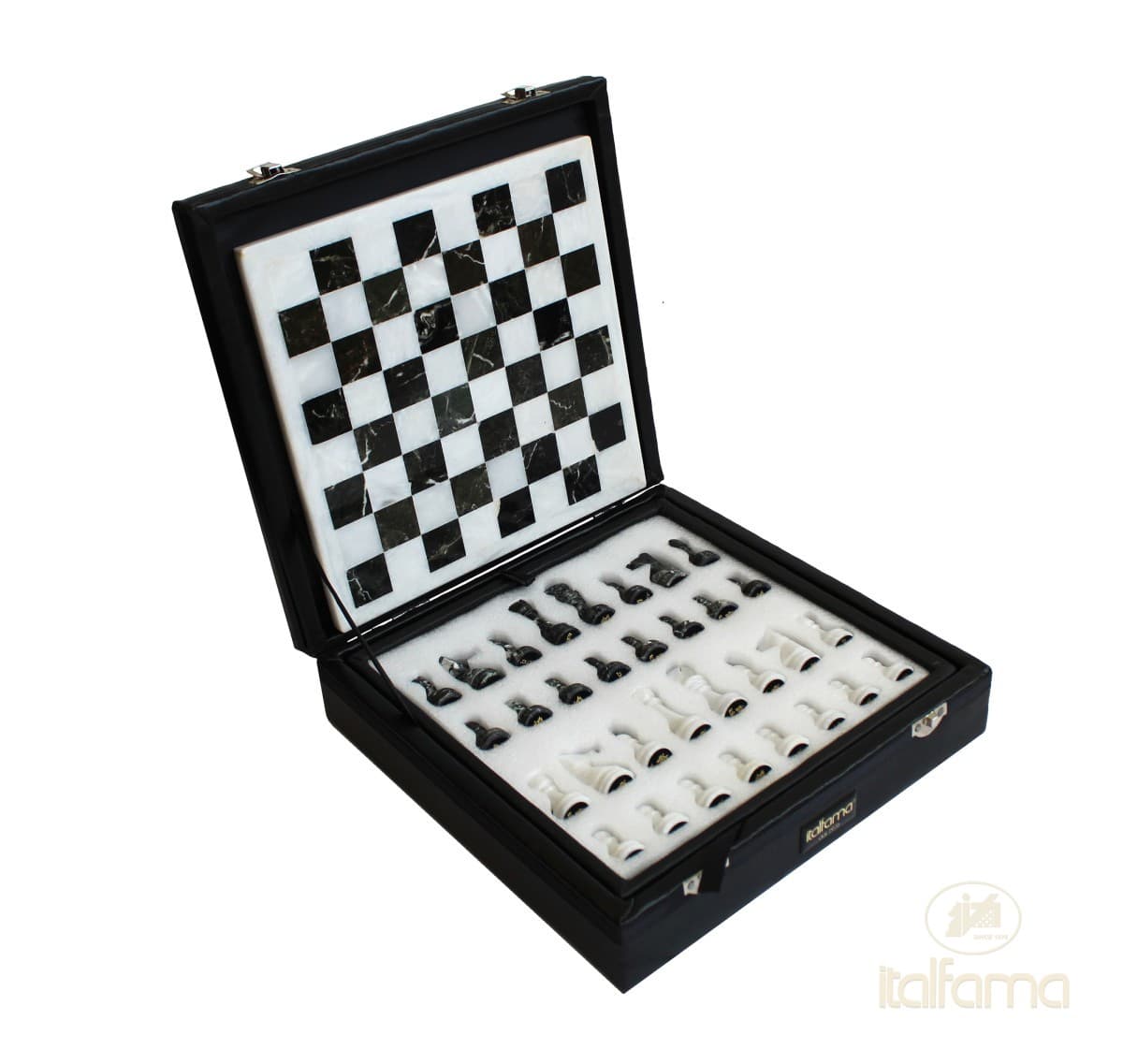 Italfama WHITE AND BLACK MARBLE CHESS SET