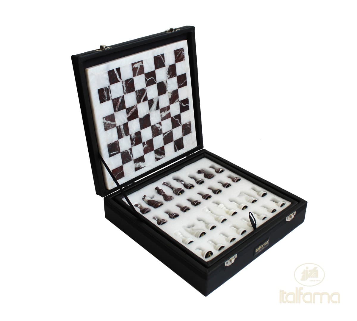 Italfama WHITE AND RED MARBLE CHESS SET
