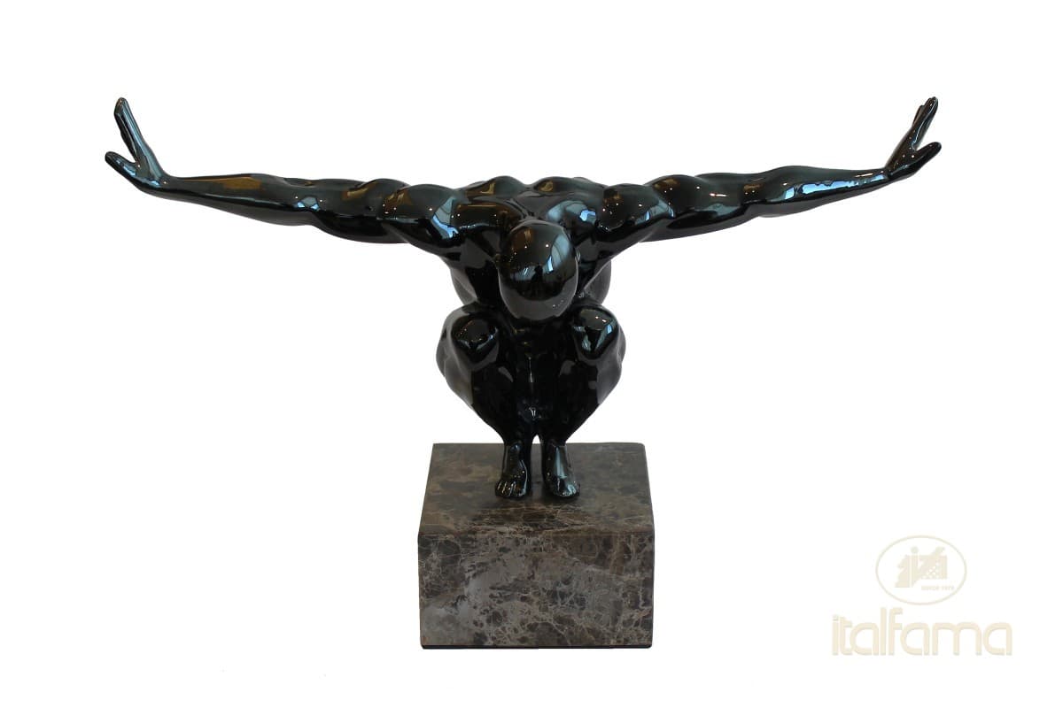 Italfama JUMPING MAN (lux grey brown marble base)