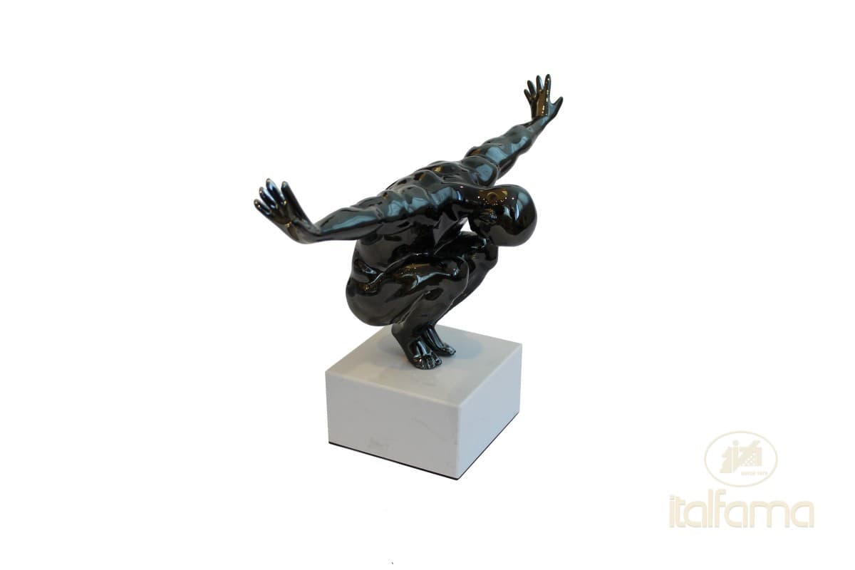 Italfama JUMPING MAN (lux grey white marble base)