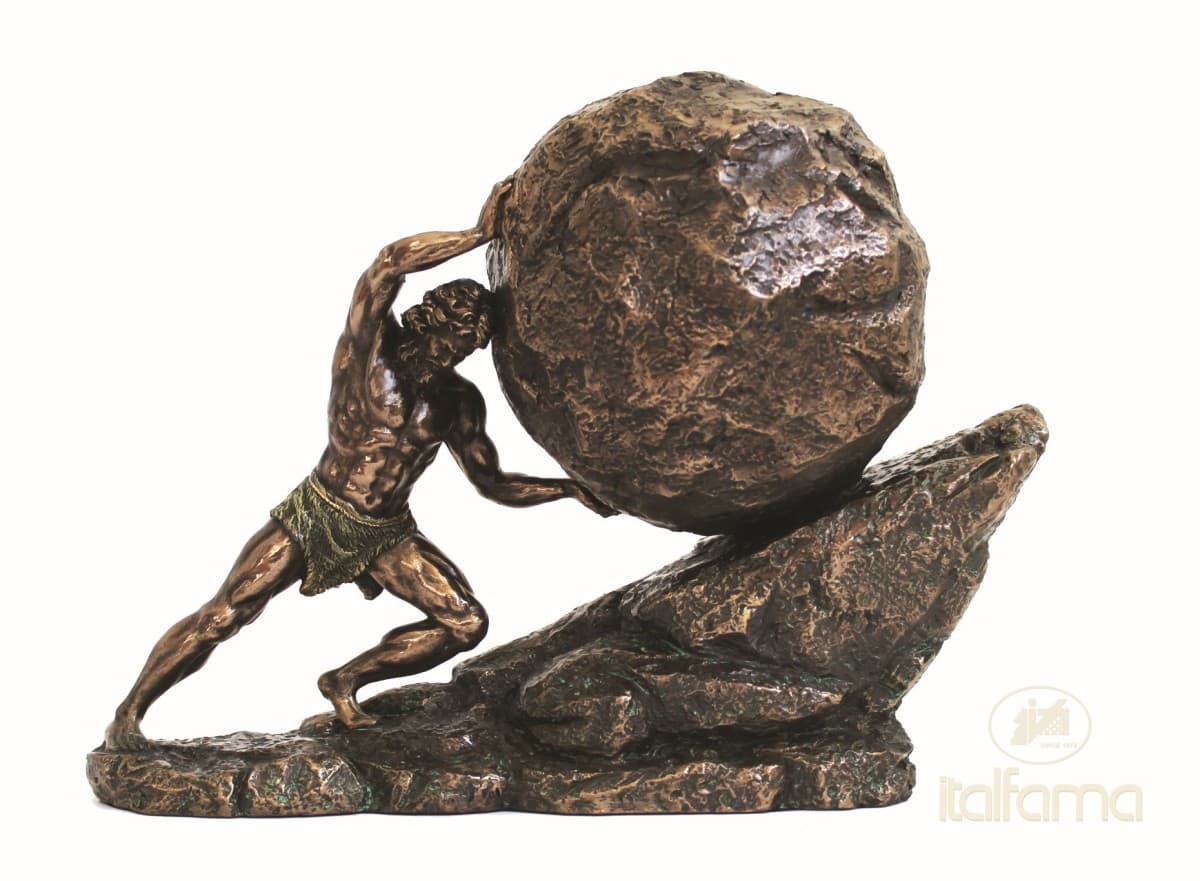 Italfama SISYPHUS PUSHING THE ETERNAL BOULDER