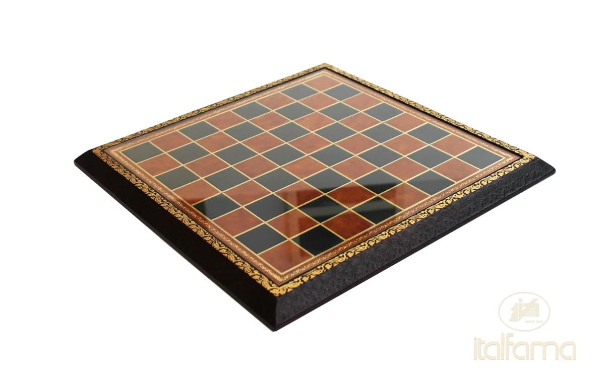 Italfama BROWN GENUINE LEATHER CHESSBOARD