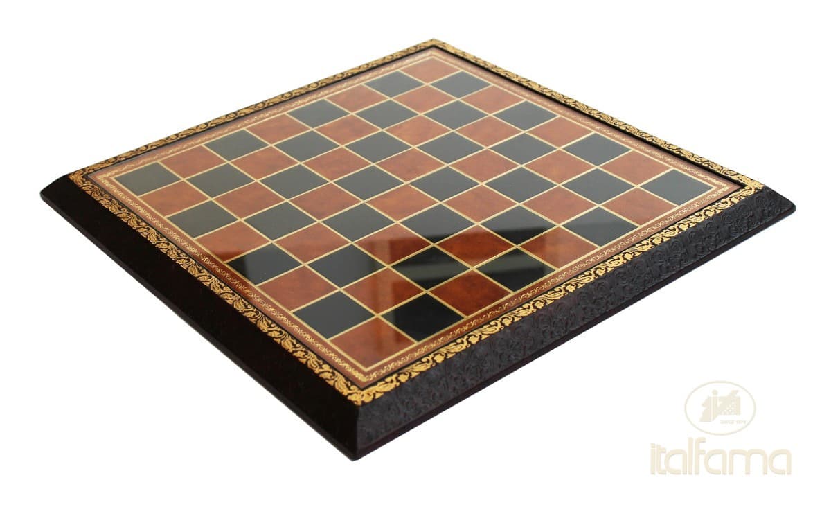 Italfama BROWN GENUINE LEATHER CHESSBOARD