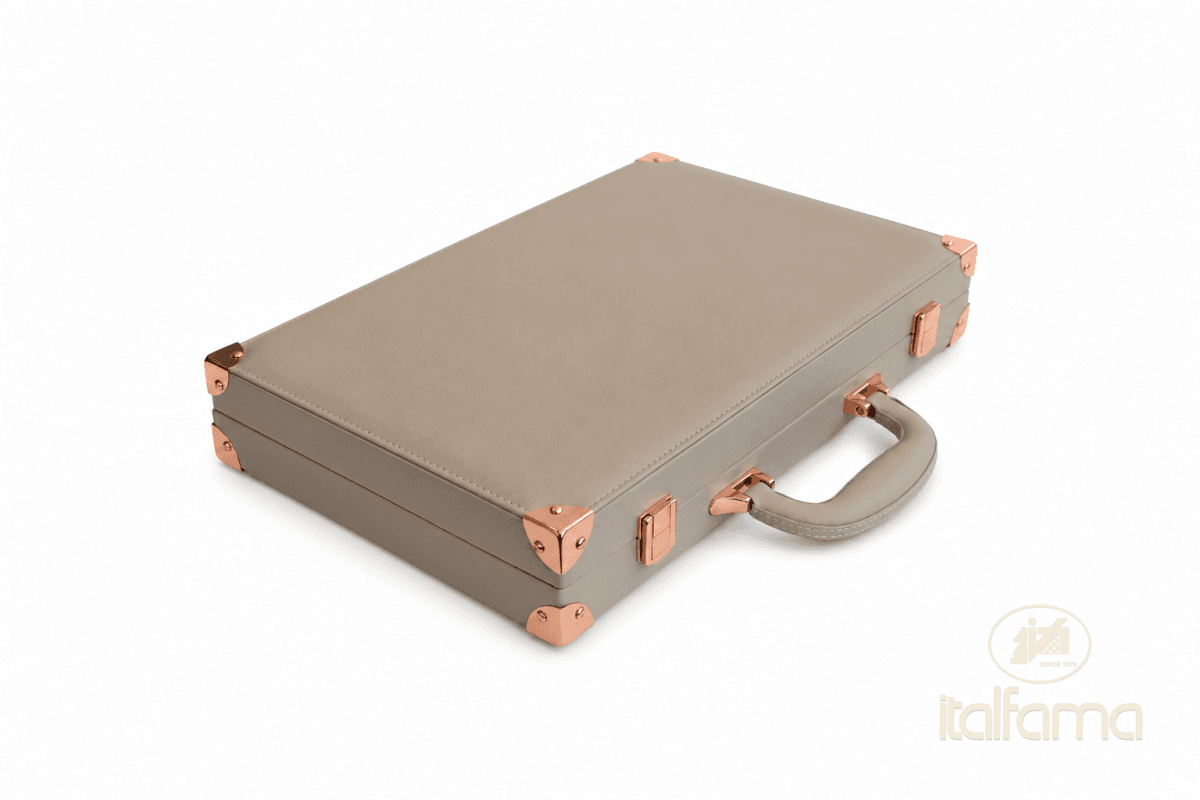 Italfama FOLDING LEATHERETTE BACKGAMMON SET