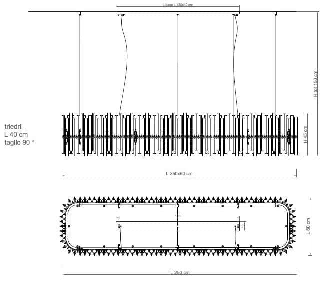 Il Paralume Marina 2054RETT-L250
