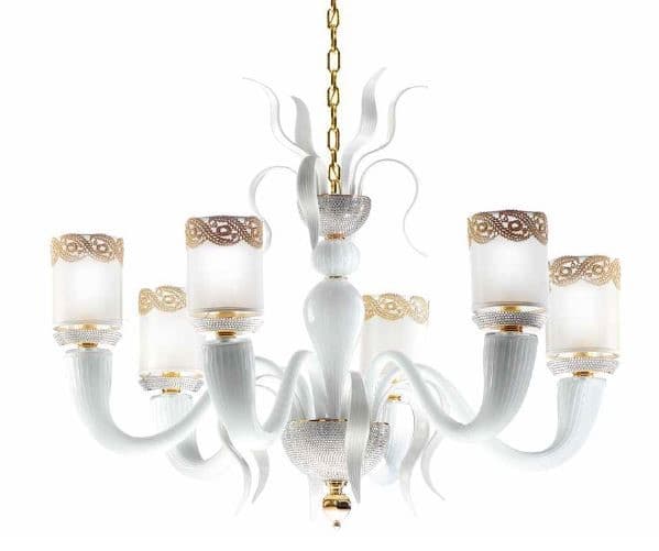 Il Paralume Marina 1770/CH6/BI/ORO24K