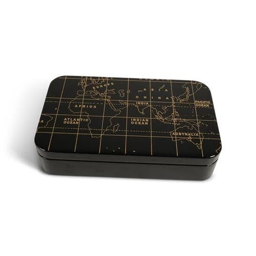 Authentic Models World Map Box, Black