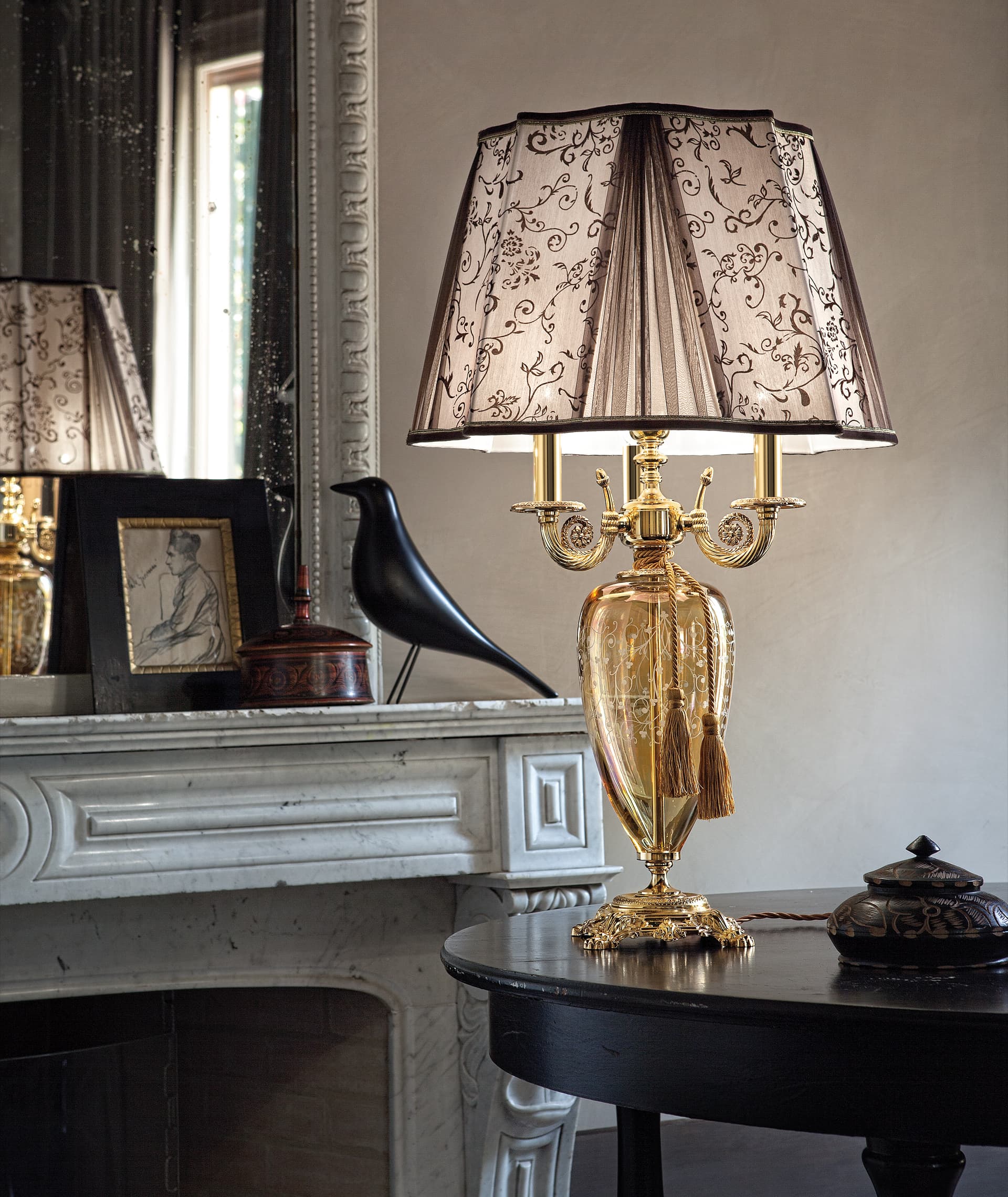 Euroluce Light of Italy Aida LG3+1 Ambra