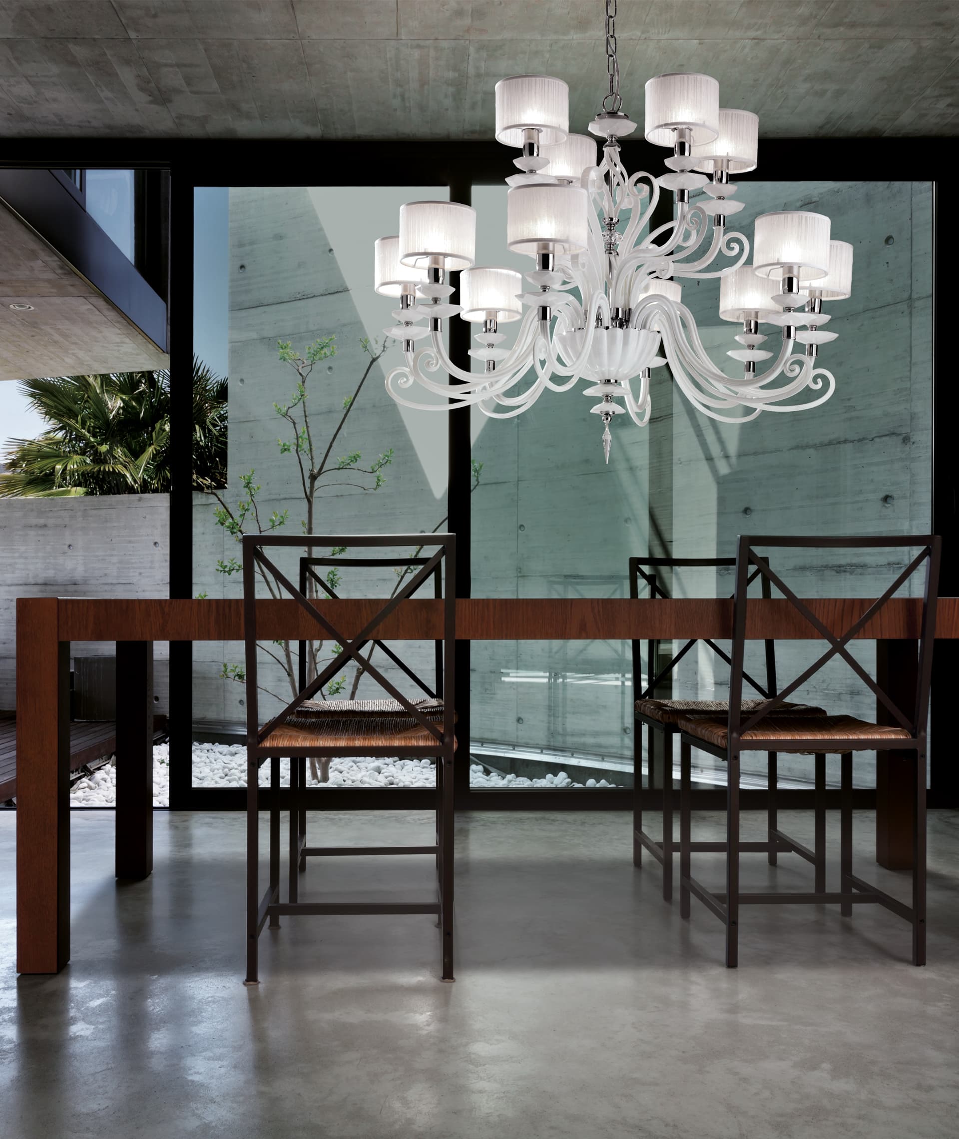 Euroluce Light of Italy Alicante White L8+4 Shade