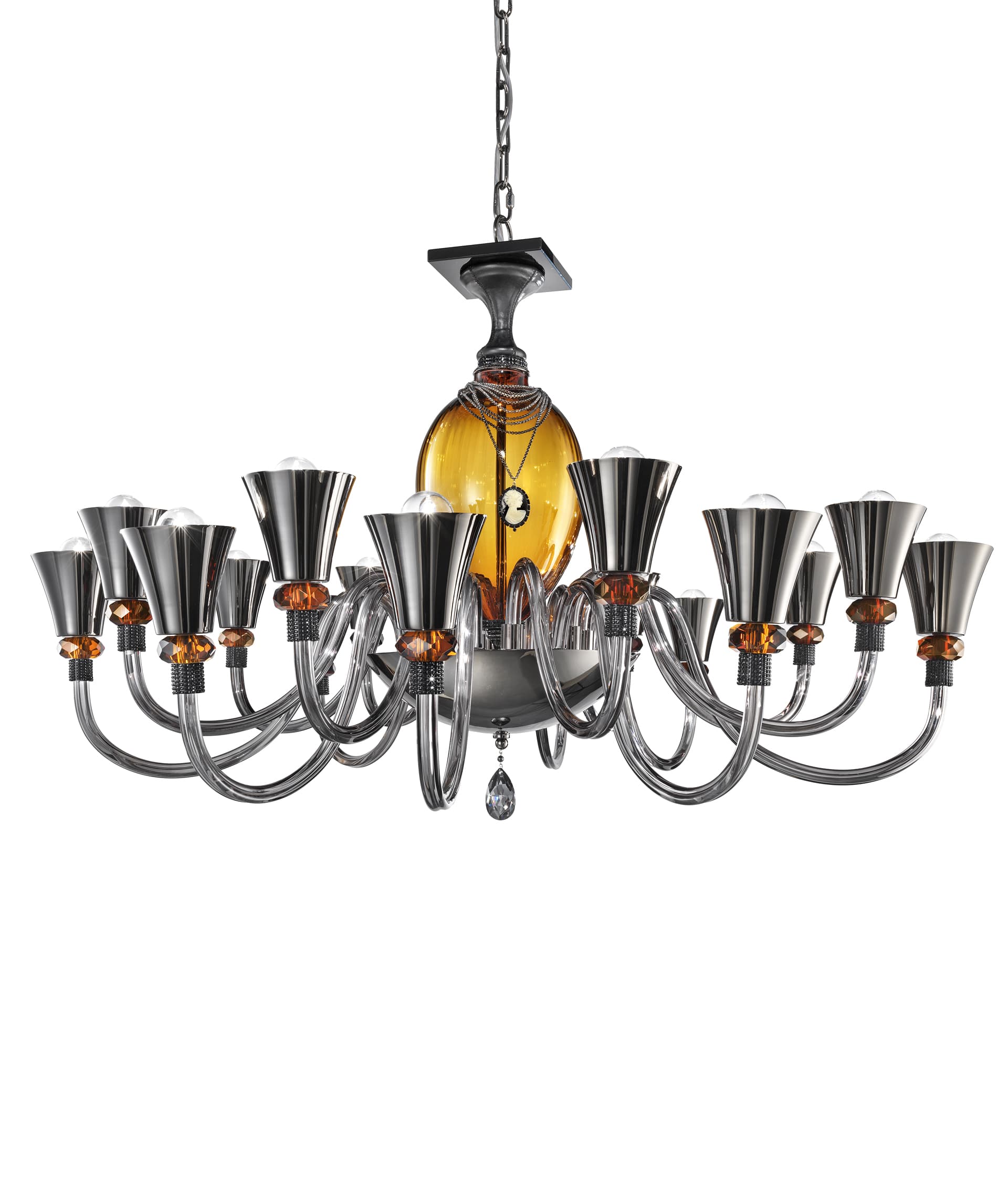 Euroluce Light of Italy Audrey L8+8 Amber